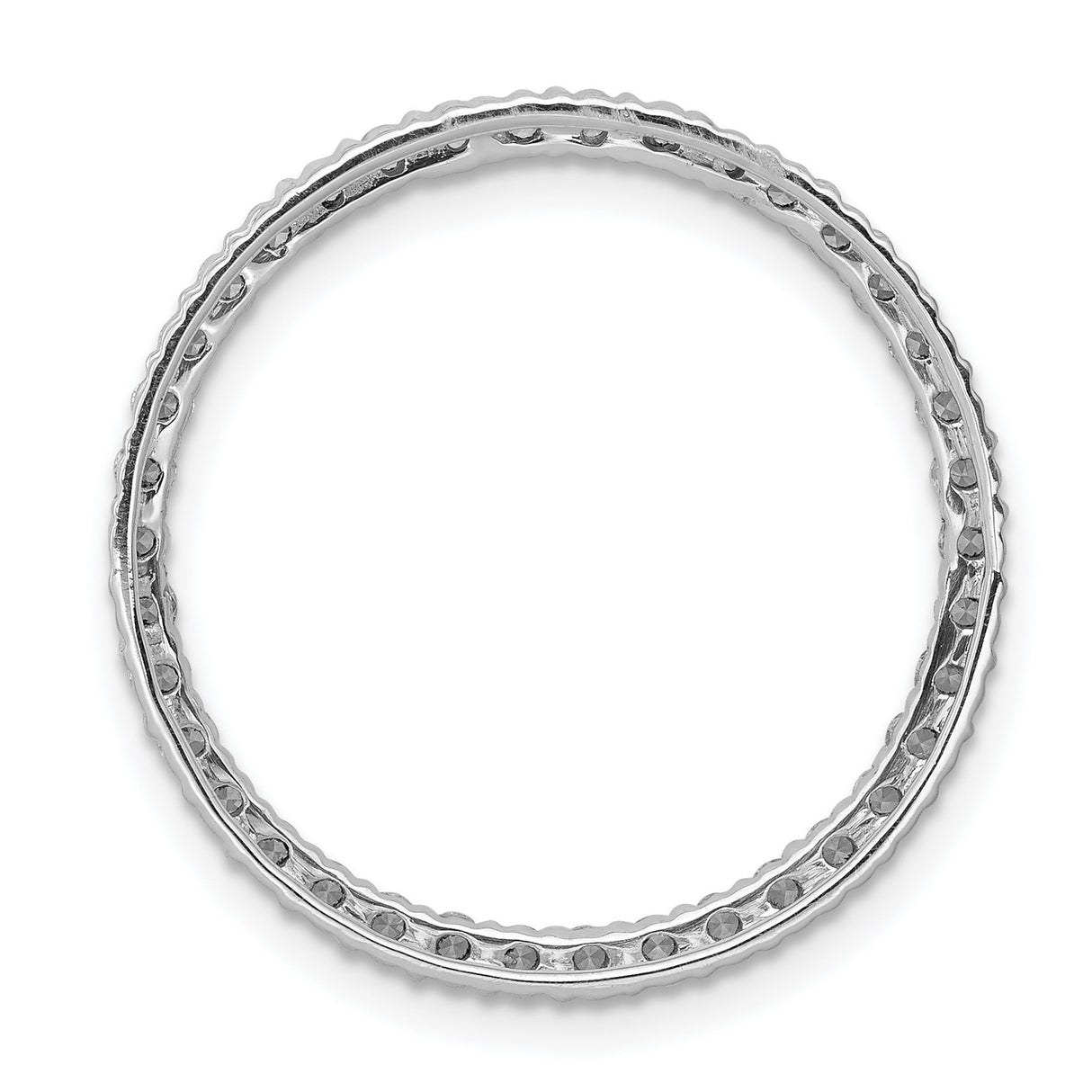 10k White Gold Tennis Bracelet with Round Cut Diamonds, Classic Prong Setting