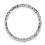 10k White Gold Tennis Bracelet with Round Cut Diamonds, Classic Prong Setting