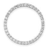 10k White Gold Tennis Bracelet with Round Cut Diamonds, Classic Prong Setting