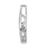 1/4ct Moving Diamond Infinity Slide Chain Slide Charm Pendant in Real 14k White Gold