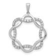 1/5ct Diamond Twisted Charm Pendant in Real 14k White Gold