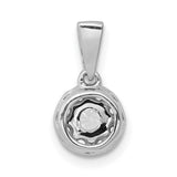 1/3ct Diamond Circle Cluster Charm Pendant in Real 14k White Gold