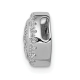 14k White Gold Diamond Stud Earrings, Round Cluster Halo Design for Women