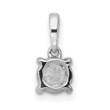 1/5ct Diamond Charm Pendant in Real 14k White Gold