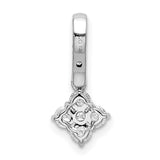 1/2ct Diamond Slide Chain Slide Charm Pendant in Real 14k White Gold