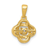 1/3ct Vibrant Moving Diamond Fancy Knot Charm Pendant in Real 14k Yellow Gold