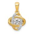 1/3ct Vibrant Moving Diamond Fancy Knot Charm Pendant in Real 14k Yellow Gold