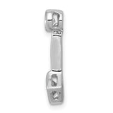 1/4ct Diamond Chain Slide Charm Pendant in Real 14k White Gold