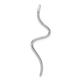 14k White Gold Diamond S-Curve Pendant with Modern Wave Design for Women