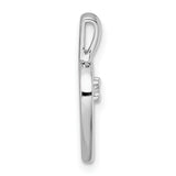 AA .05ct Diamond Heart Charm Pendant in Real 14k White Gold