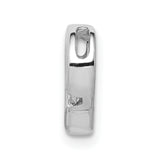 .01ct Diamond Heart Chain Slide Charm Pendant in Real 10k White Gold