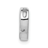 .01ct Diamond Heart Chain Slide Charm Pendant in Real 14k White Gold