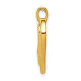 10k Yellow Gold Heart Pendant with Twisting Open Design and Round White Stones for Women