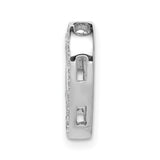 14k White Gold Open Heart Pendant with Pavé Diamonds, Romantic Jewelry for Women
