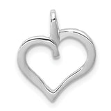 1/15ct Diamond Heart Charm Pendant in Real 10k White Gold