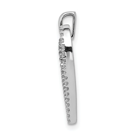 14k White Gold Heart Pendant with Pavé Diamonds, Romantic Open Heart Jewelry for Women