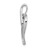 10k White Gold Heart Pendant with Diamond Accent and Infinity Symbol for Women
