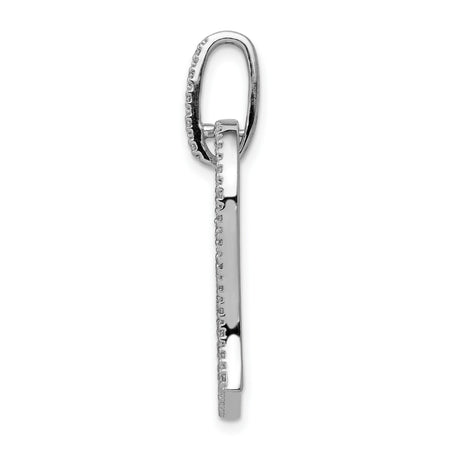 14k White Gold Open Heart Pendant with Diamond Cut Detailing, Romantic Dainty Jewelry for Women