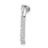14k White Gold Heart Pendant with Diamond Accents and Flowing Open Heart Design