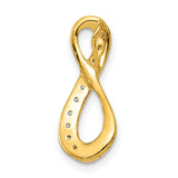 1 20ct Diamond Infinity Chain Slide Charm Pendant in Real 10k Multi-Tone Gold