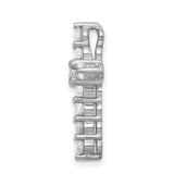 AA 1ct Diamond Cross Chain Slide Charm Pendant in Real 14k White Gold