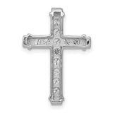 AA 3/8ct Diamond Latin Cross Chain Slide Charm Pendant in Real 14k White Gold