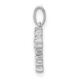 10k White Gold Diamond Latin Cross Pendant, Modern Faith Inspired Jewelry Design