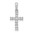 1/20ct Diamond Latin Cross Charm Pendant in Real 10k White Gold