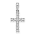 1/20ct Diamond Latin Cross Charm Pendant in Real 14k White Gold