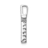 Diamond Cross Slide Chain Slide Charm Pendant in Real 14k White Gold