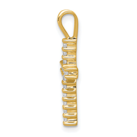10k Yellow Gold Latin Cross Pendant with Polished Finish Religious Jewelry for Men and Women