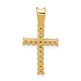 10k Yellow Gold Latin Cross Pendant with Polished Finish Religious Jewelry for Men and Women