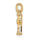 14k Yellow Gold Latin Cross Pendant with Diamonds, Religious Unisex Charm