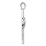 Cross Mounting Charm Pendant in Real 10k White Gold