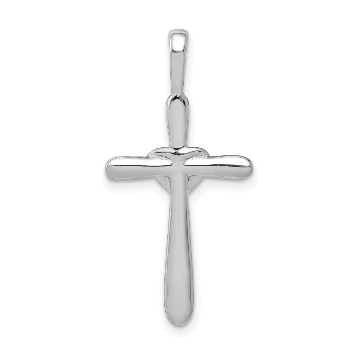 1/10ct Diamond Cross with Heart Charm Pendant in Real 10k White Gold