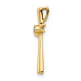 10k Yellow Gold Cross Pendant with Diamond Centerpiece, Modern Faith Jewelry for Men and Women