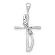 .01ct Diamond Charm Pendant in Real 14k White Gold