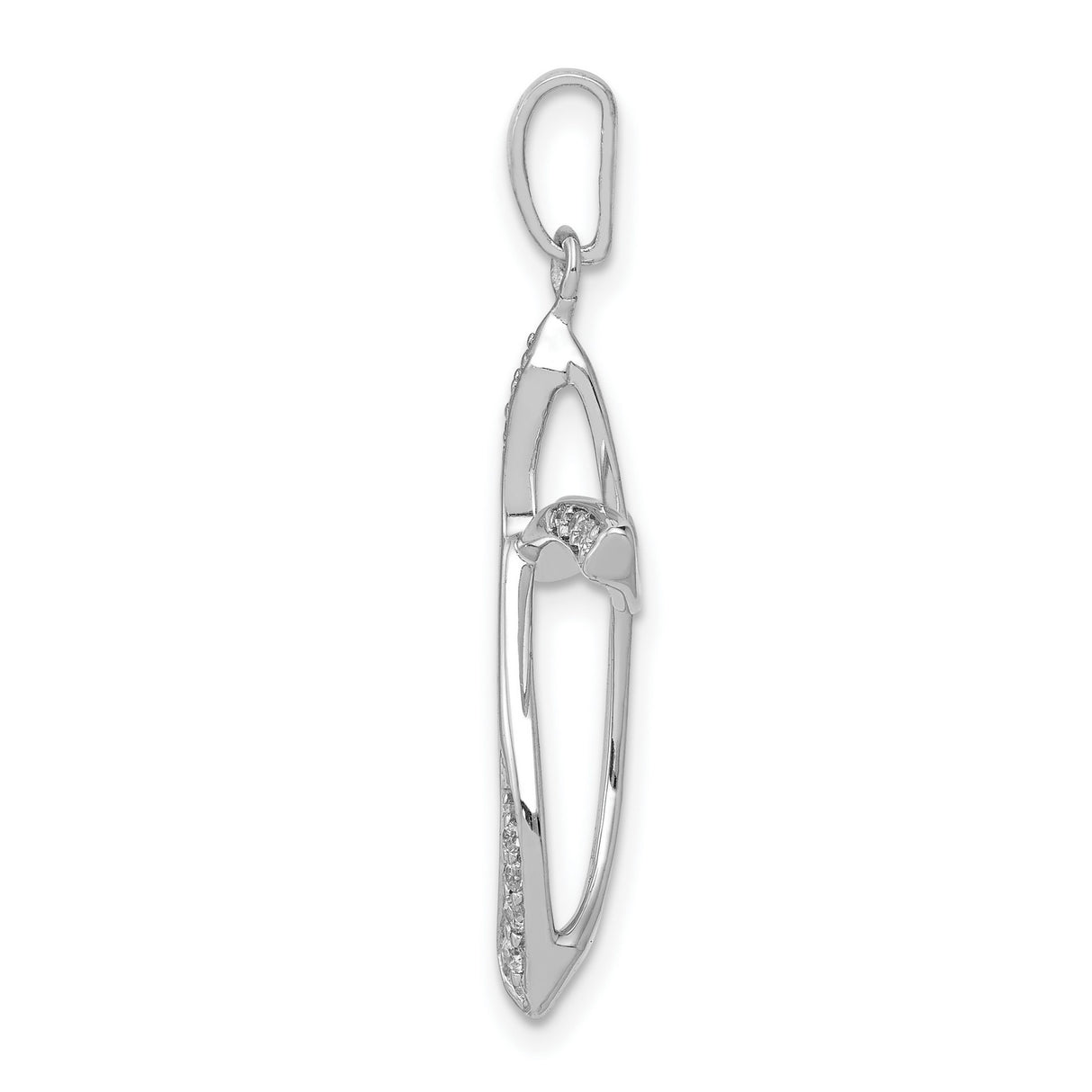 10k White Gold Cross Pendant with Subtle Diamonds, Modern Four-Arm Design, Faith Symbol