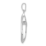 10k White Gold Cross Pendant with Subtle Diamonds, Modern Four-Arm Design, Faith Symbol