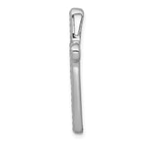 1/2ct Diamond Latin Cross Chain Slide Charm Pendant in Real 14k White Gold