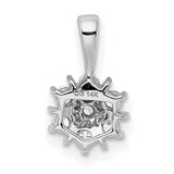 14k White Gold Snowflake Pendant with Diamonds, Winter Holiday Jewelry for Women