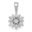 14k White Gold Snowflake Pendant with Diamonds, Winter Holiday Jewelry for Women