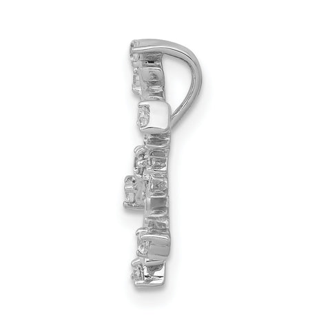 14k White Gold Snowflake Pendant with Diamond Accents, Winter-Inspired Holiday Jewelry for Women