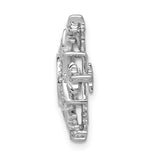 14k White Gold Snowflake Pendant with Diamond Center, Winter-Inspired Jewelry for Women