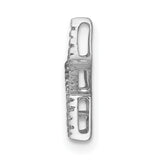 Small Diamond Star Chain Slide Charm Pendant in Real 10k White Gold
