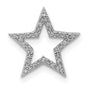 Small Diamond Star Chain Slide Charm Pendant in Real 10k White Gold