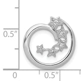 14k White Gold Constellation Pendant with Diamond Accented Stars, Celestial Jewelry for Women