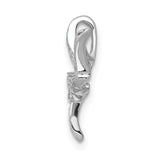 14k White Gold Starfish Pendant with Pavé Diamonds, Nautical Sea-Inspired Design for Women