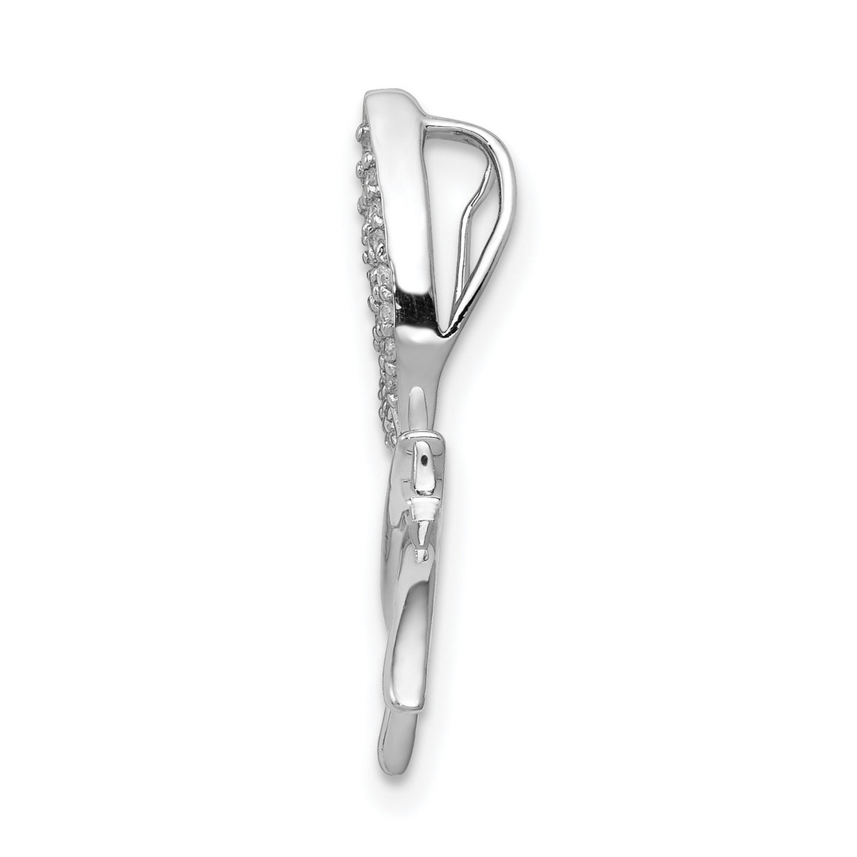 14k White Gold Dragonfly Pendant with Diamond Accents, Nature Inspired Jewelry for Women