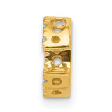 14k Yellow Gold Diamond Initial C Pendant Charm, Block Letter Design for Women
